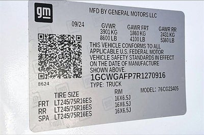 2024 Chevrolet Express Cargo 2500 WT