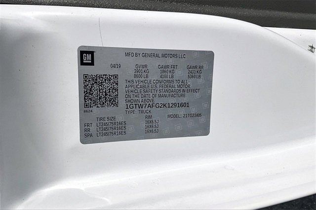 2019 GMC Savana Cargo 2500 BASE