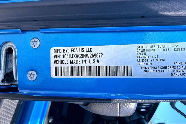 2022 Jeep Wrangler Sport S